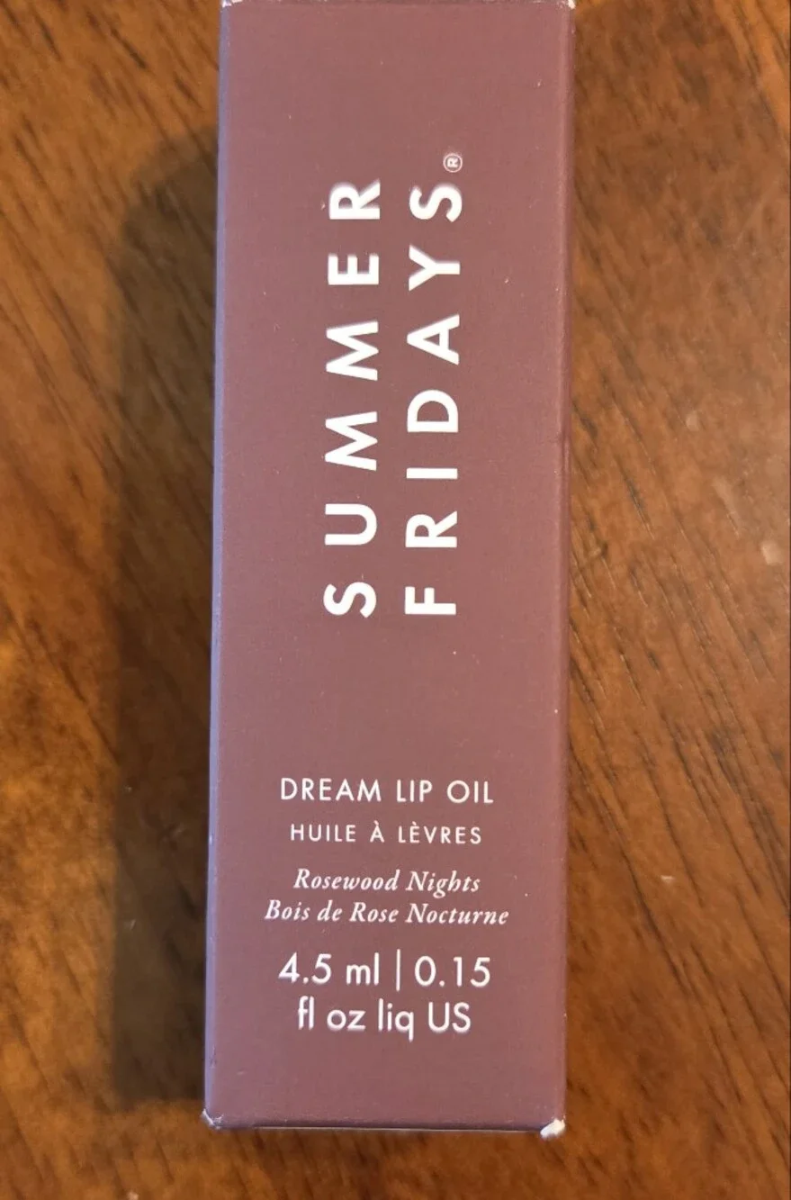 Summer Fridays Dream Lip Oil - Rosewood Nights (Burgundy Box)