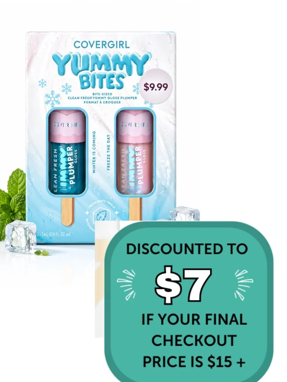 $7 Add On When Bundled with $8+ CoverGirl Yummy Bites Gloss Plumper 2 Pack