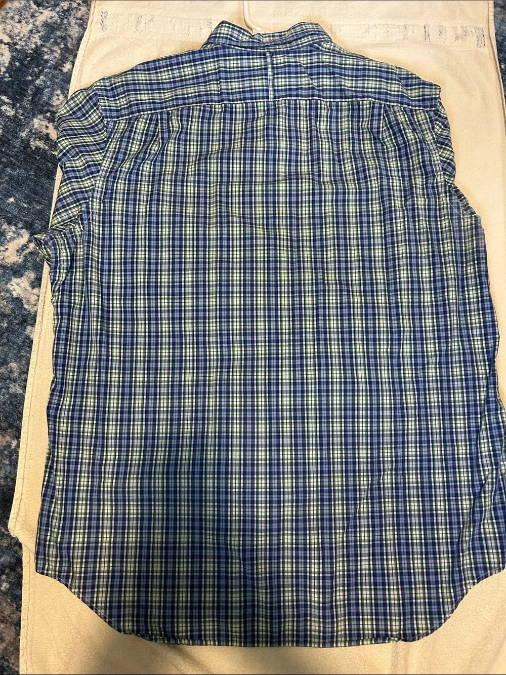 Banana Republic Men’s Green & Blue Plaid Button-Down Shirt