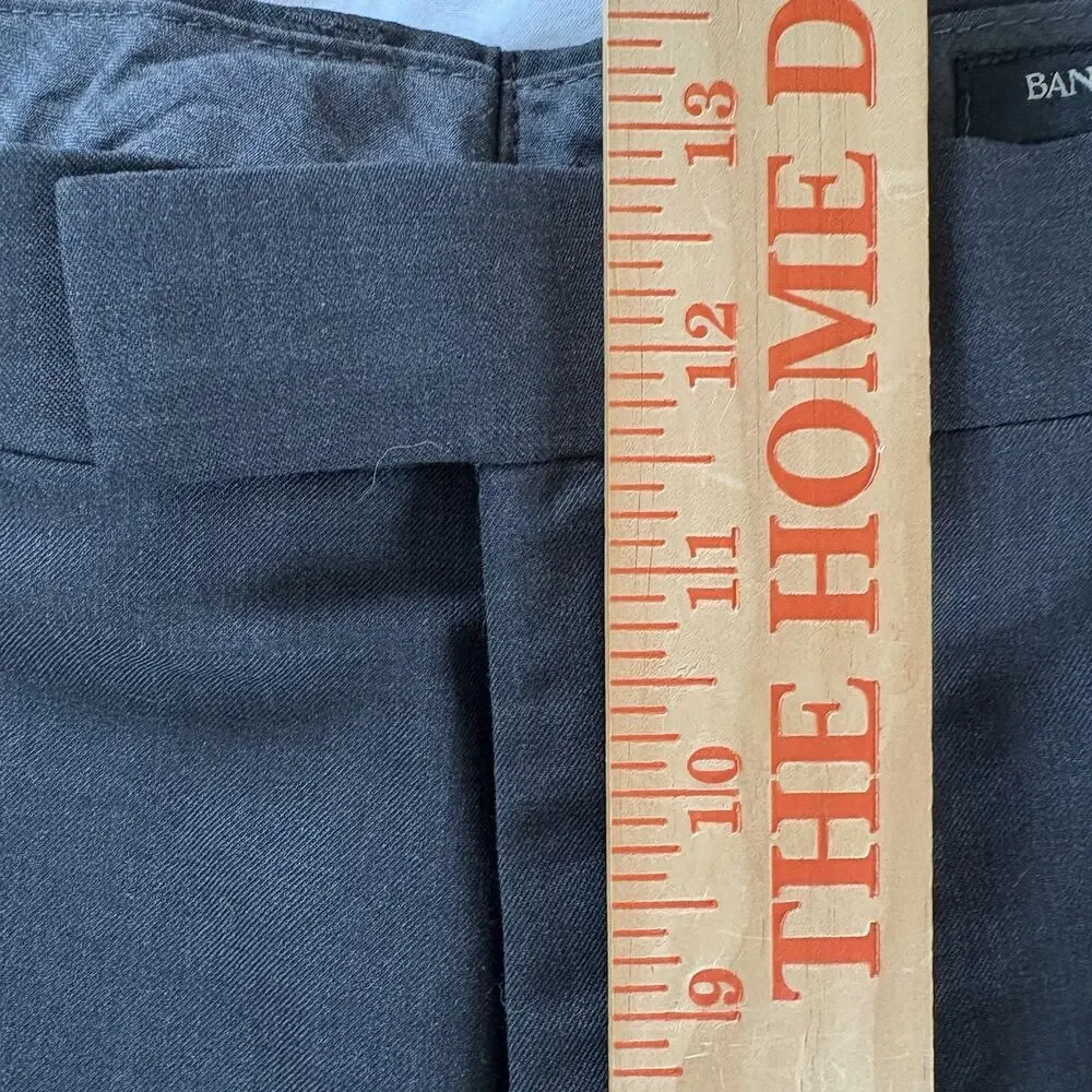 Banana Republic Marzotto Italian Super 120's Wool Flat Front Pants 36x32 (36x31)