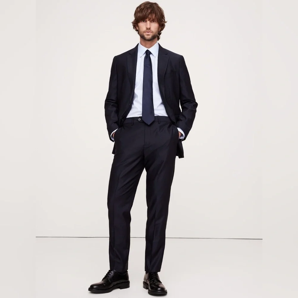 NWT Banana Republic Signature Italian Navy Hopsack Suit Pant Men’s Size 38L