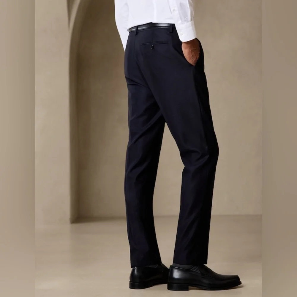 NWT Banana Republic Signature Italian Navy Hopsack Suit Pant Men’s Size 38L