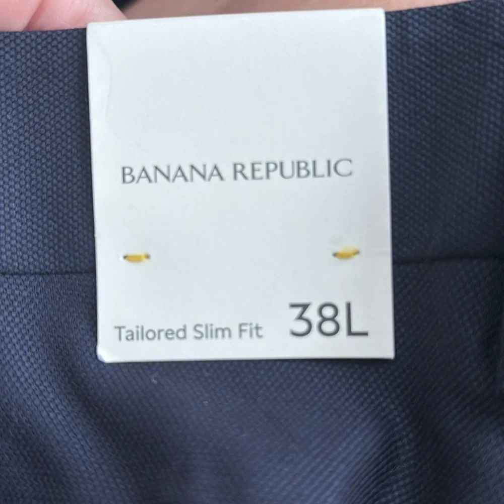 NWT Banana Republic Signature Italian Navy Hopsack Suit Pant Men’s Size 38L