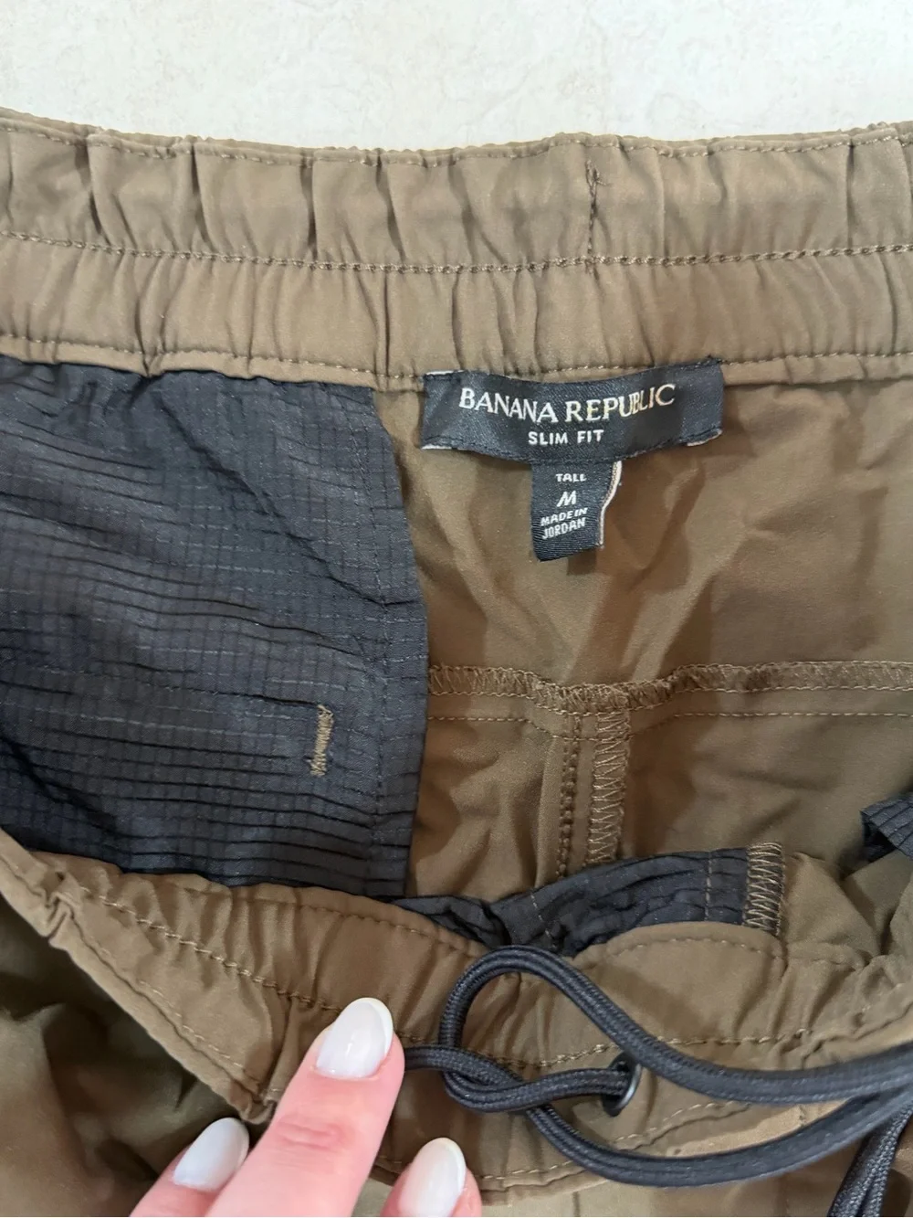 Banana Republic Men’s  Casual Drawstring Jogger Pants - Brown