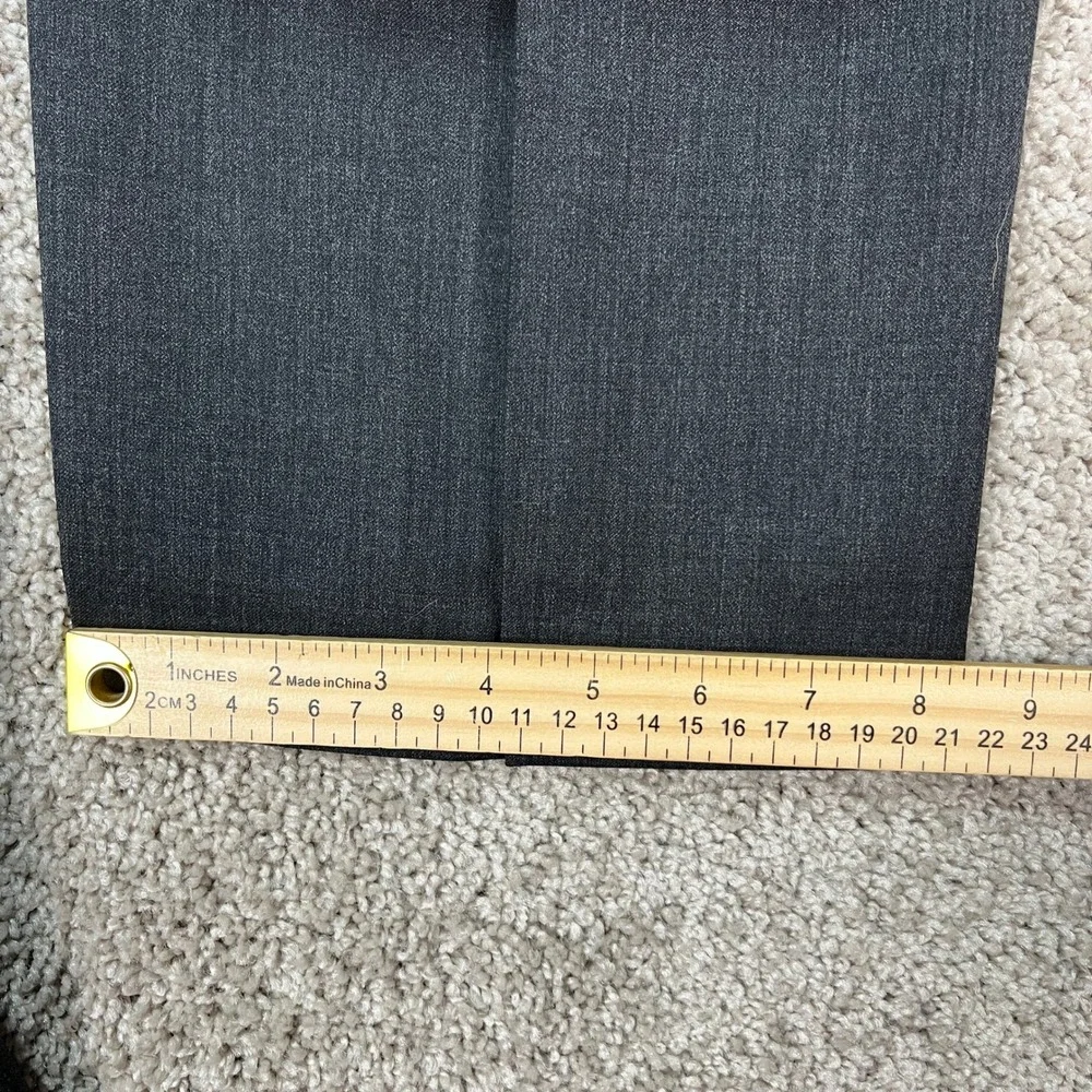 Banana Republic Tailored Slim Fit Pant Mens 38x32 Gray Wool Flat Front Dress EUC