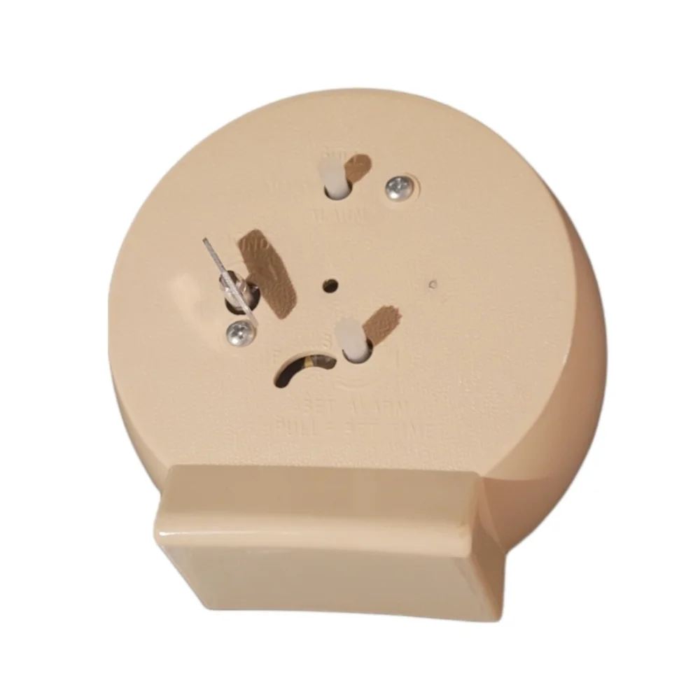 Westclox MCM Cream and‎ Blue Glow in The Dark Wind Up Travel Alarm Clock