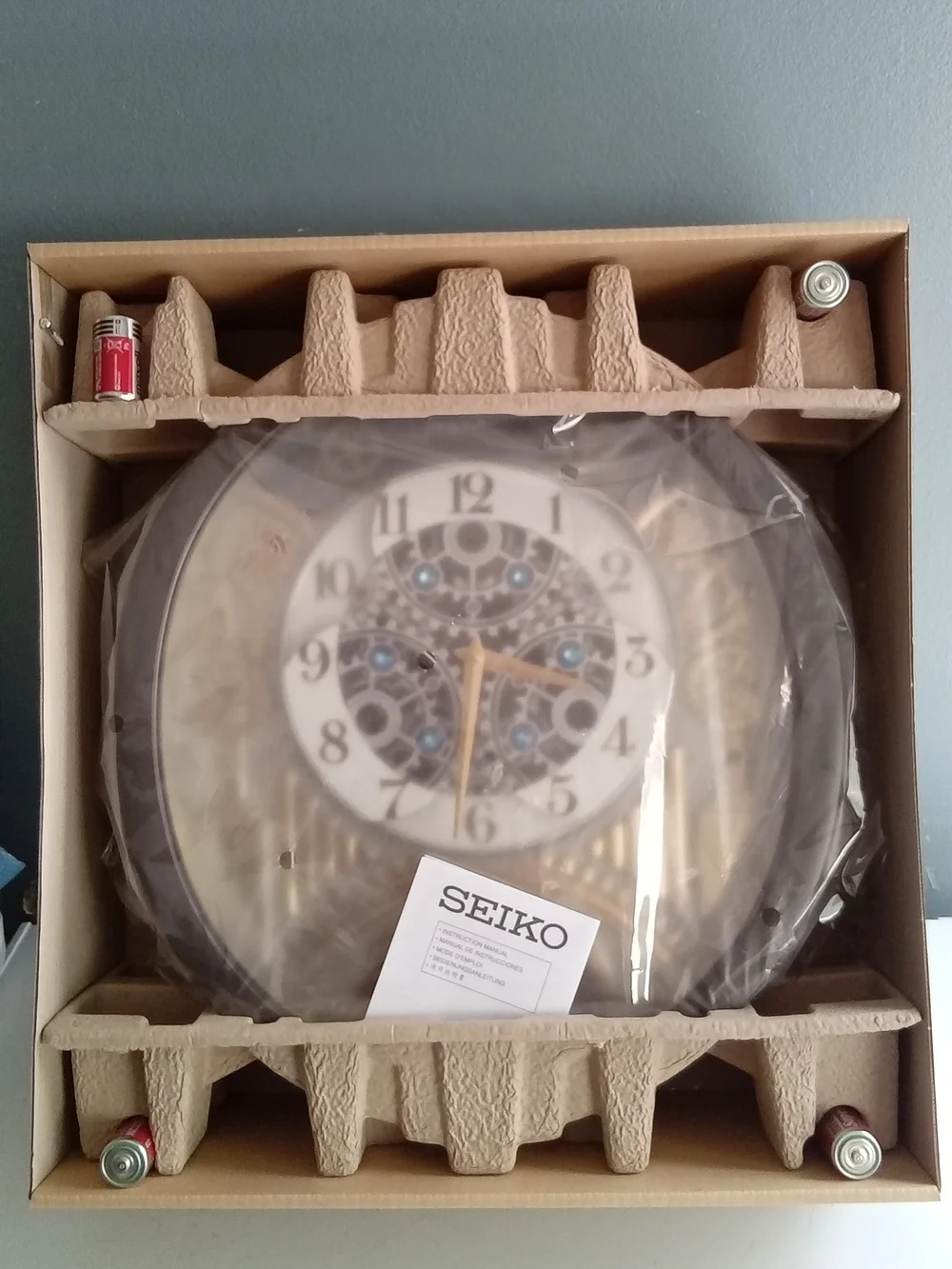 Seiko Melodies in Motion Wall Clock QXM386BRH Swarovski Crystals 30 Melodies NEW