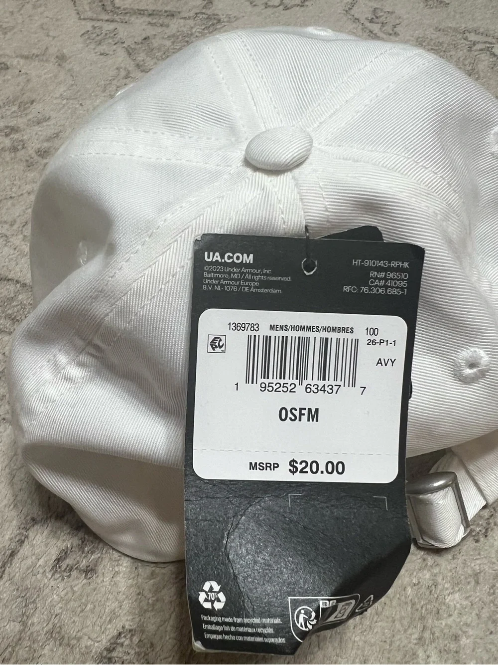 Men’s Logo Embroidered Twill Hat