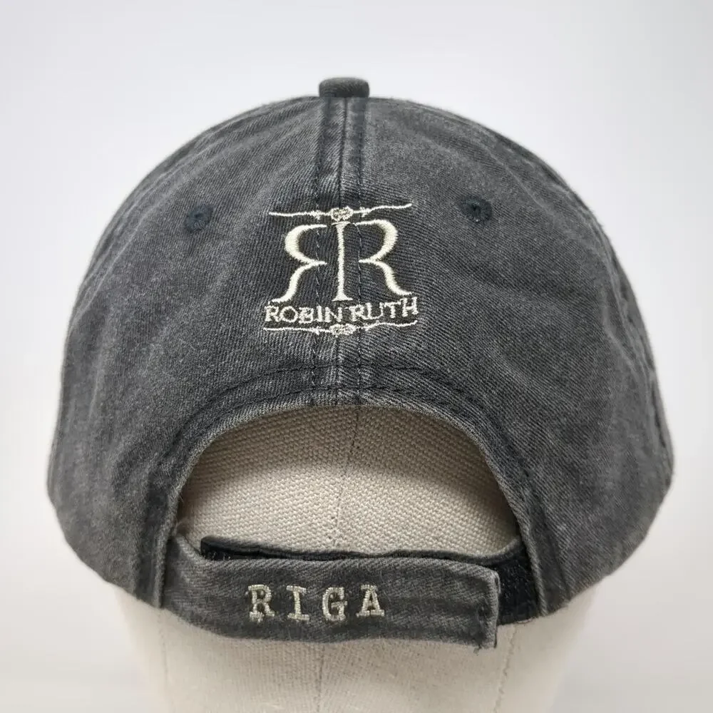 Robin Ruth Baseball Cap Gray OSFM Riga Latvia Souvenir Travel Hat Cotton Logo