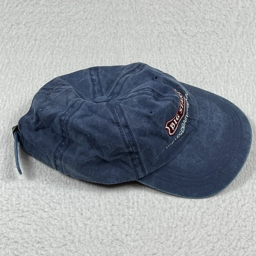 Big Star Blue Jeans Cap Mens OS Navy Faded Embroidered Logo Dad‎ Hat Vintage