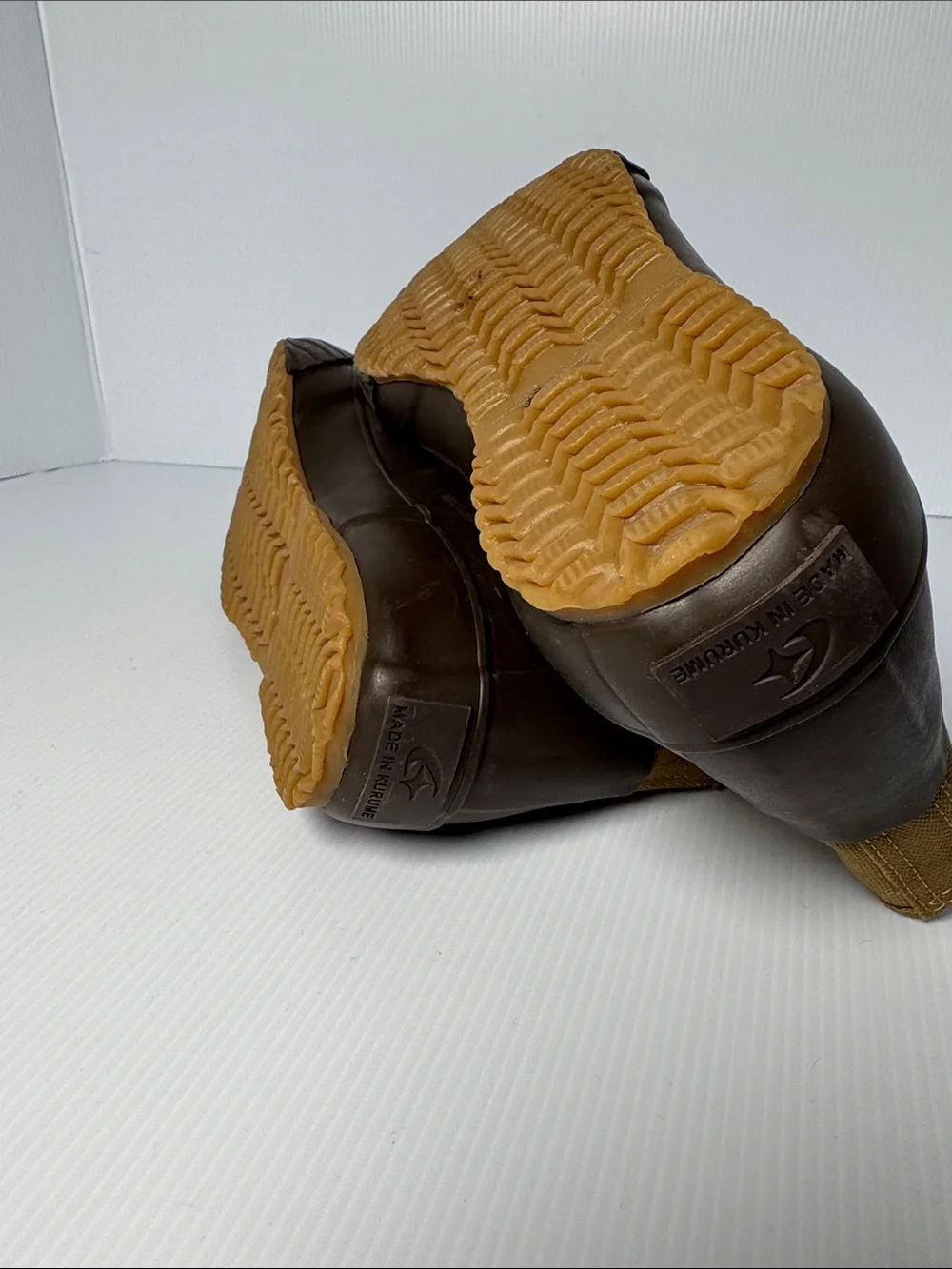MOONSTAR Fine Vulcanized Alweather High-Top Canvas Rubber Sneaker Boots Brown 41