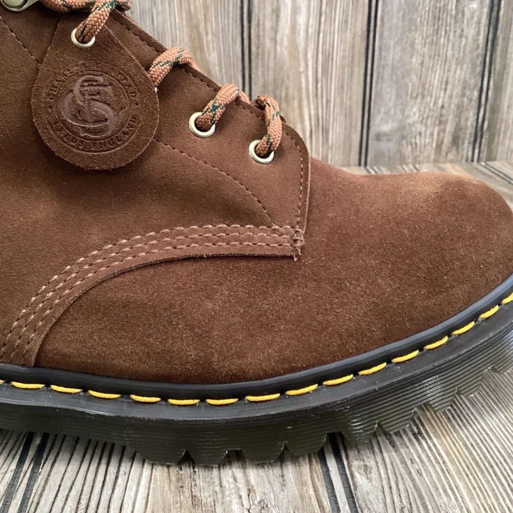 Dr Doc Martens England C.F. Stead Brown Suede Lace Up Boots Mens Size 13US/12UK