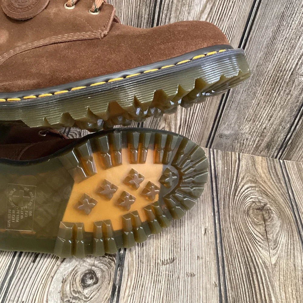 Dr Doc Martens England C.F. Stead Brown Suede Lace Up Boots Mens Size 13US/12UK
