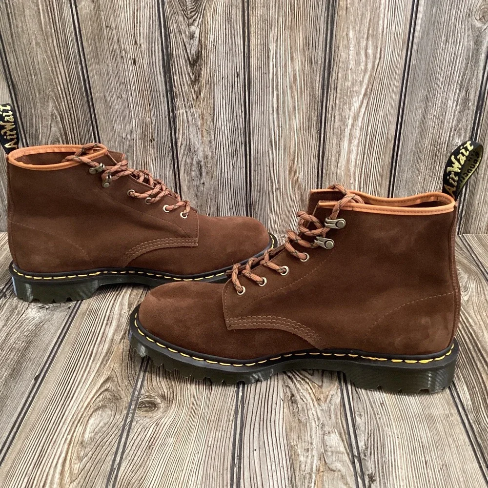 Dr Doc Martens England C.F. Stead Brown Suede Lace Up Boots Mens Size 13US/12UK