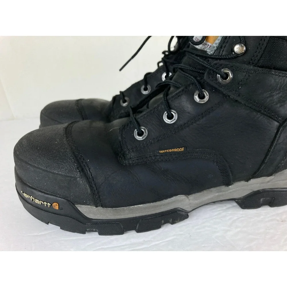 Carhartt Ground Force Work Boots Men 9.5 Black Composite Safety Toe Gorpcore