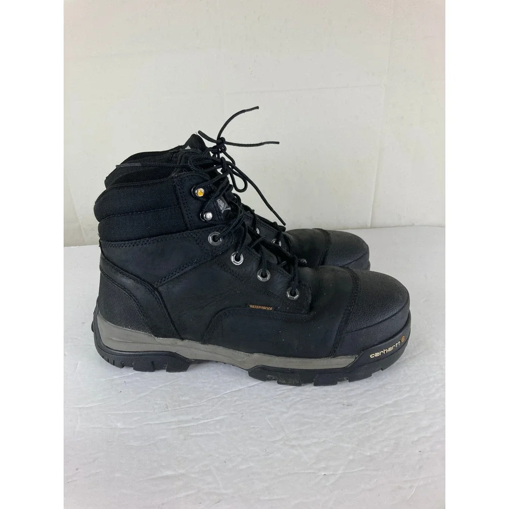 Carhartt Ground Force Work Boots Men 9.5 Black Composite Safety Toe Gorpcore