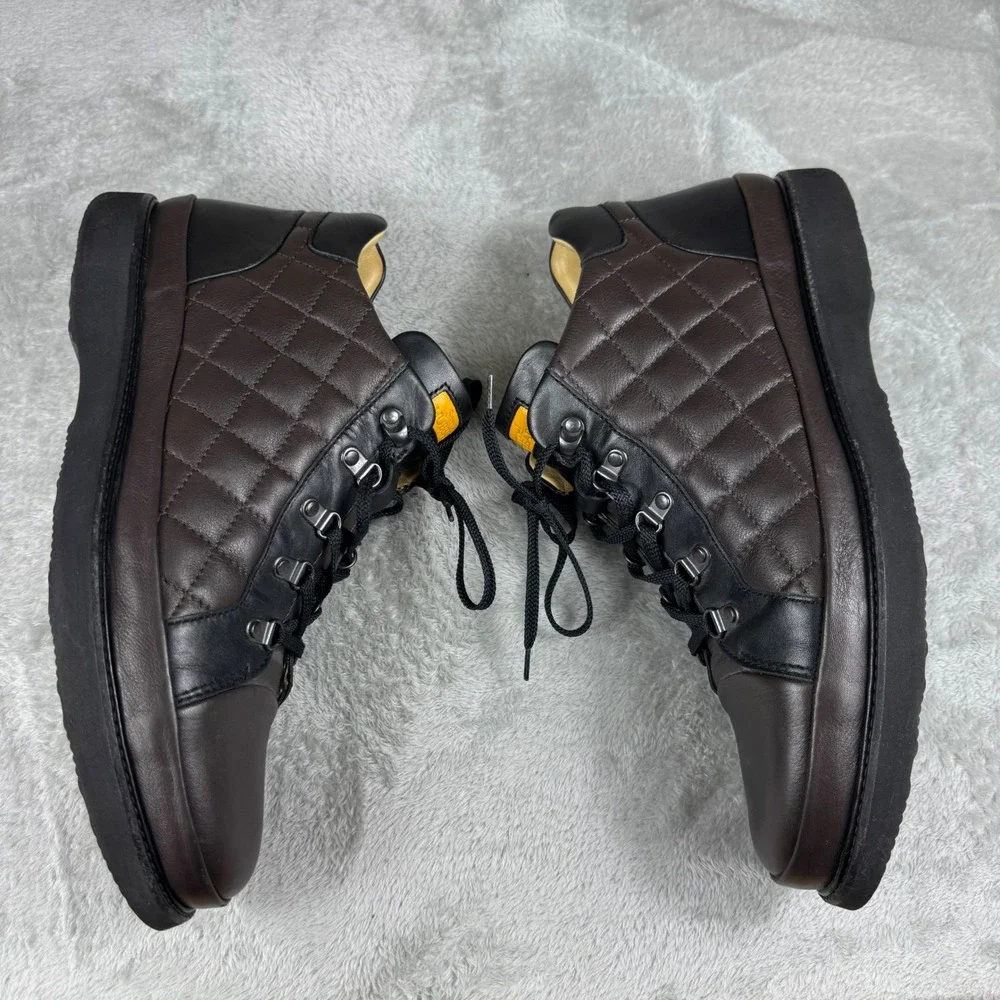 Samuel Hubbard Men's 14 Leather Quilted Shoes Brown Black M1320-009 Portugal