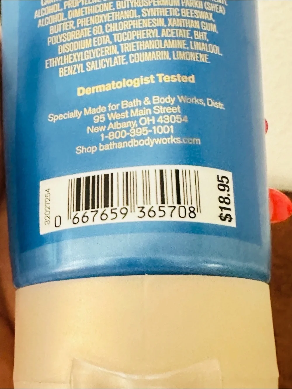 Bath & Body Works True Blue Spa Body Cream - Blue with Gold Accents