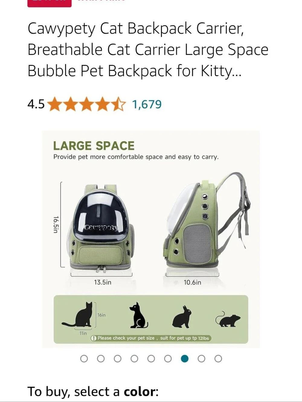 Cawypety Cat Packpack Carrier