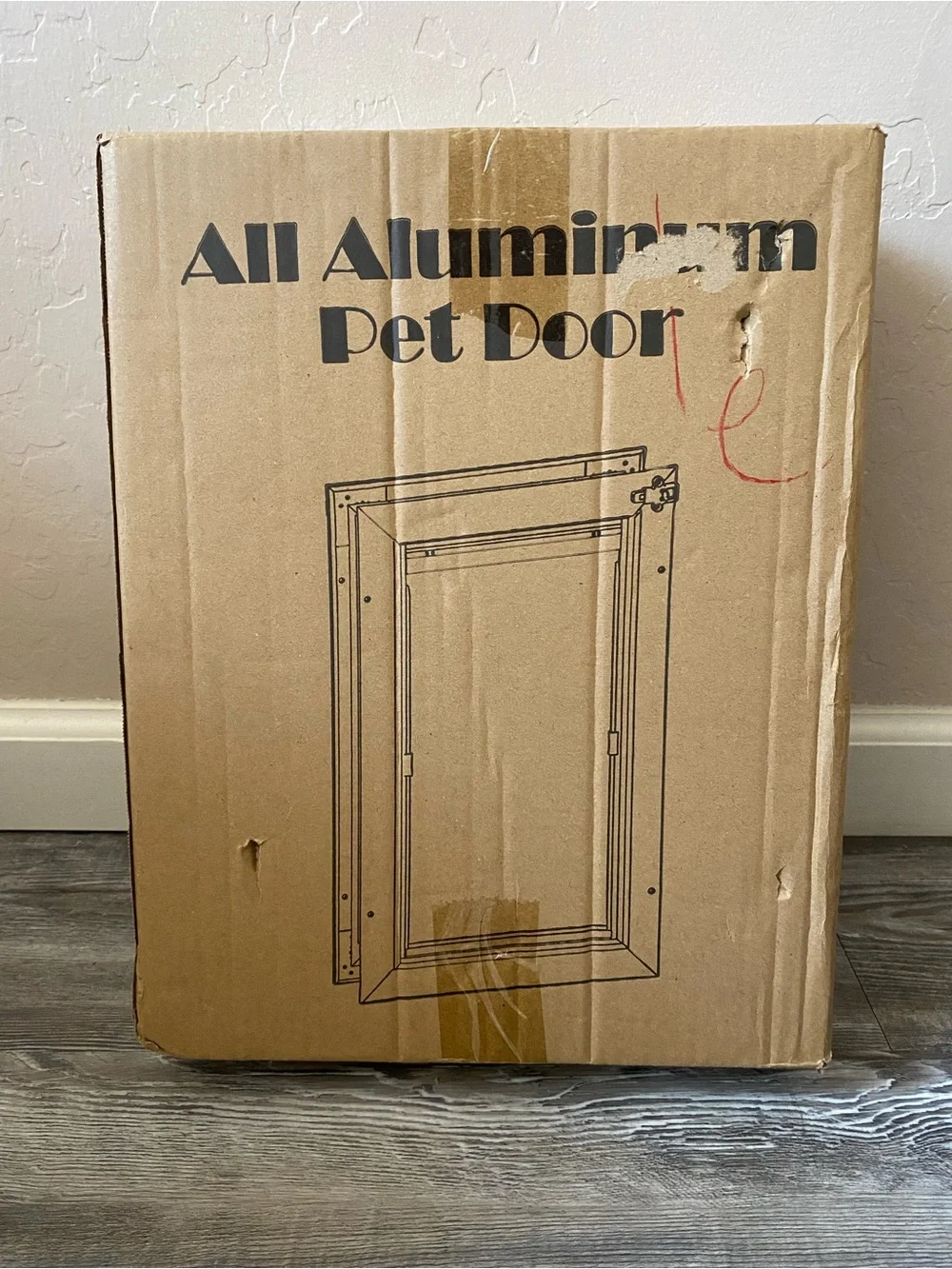 All Aluminum 3 Flaps Insulated Pet Door for Exterior & Interior Door, Small -NEW