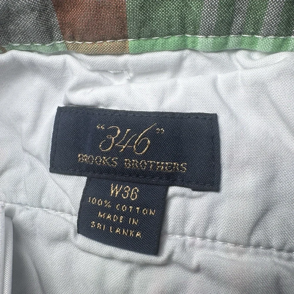 Brooks Brothers 346 Bermuda Shorts Men W36 Madras Plaid Preppy Collegiate Cotton