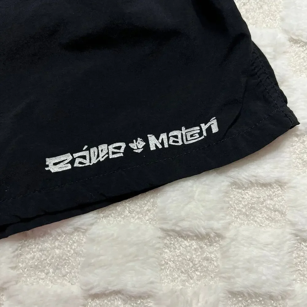 Vintage Balle de Match Mens XL Black Tennis Shorts Have A Yippee Day Made USA