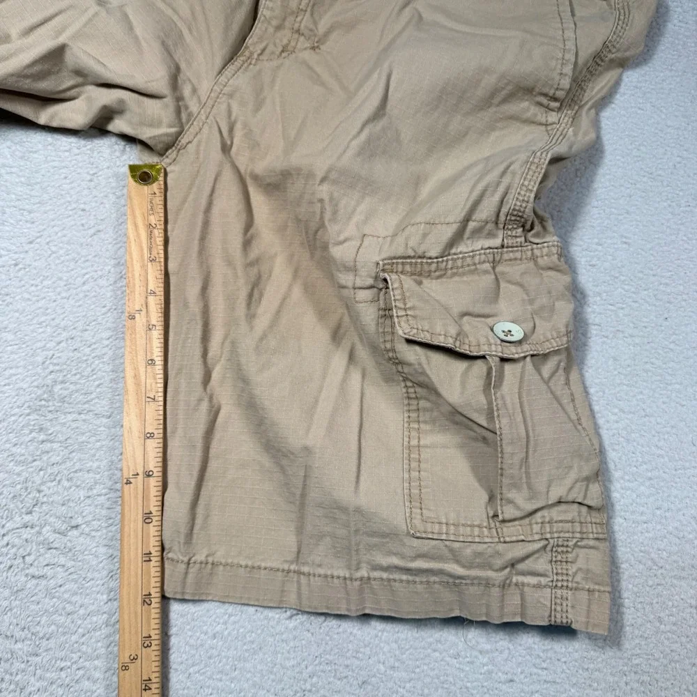 Vintage Y2K Southpole Cargo Shorts Mens‎ 34 Tan Ripstop Streetwear Baggy