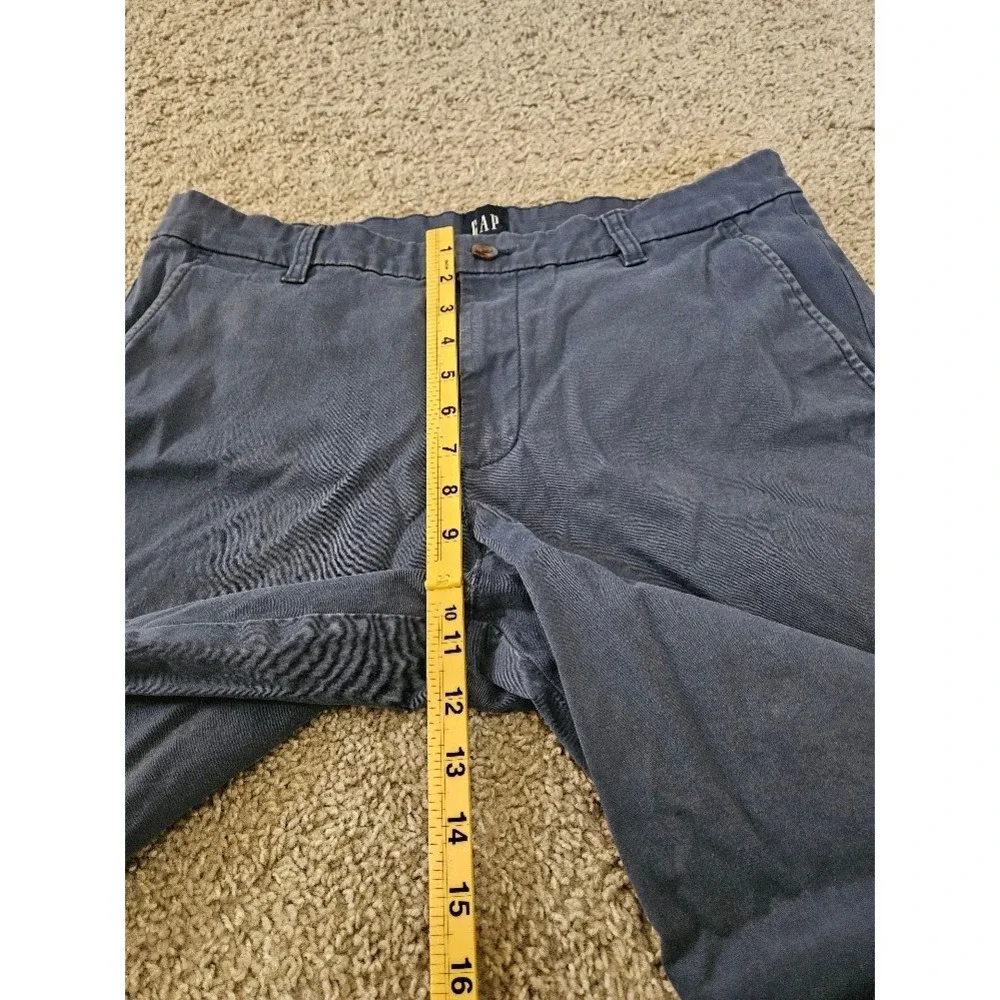 GAP Mens Navy Blue Essential Khaki Chino Shorts Size 34 Stretch Cotton Twill