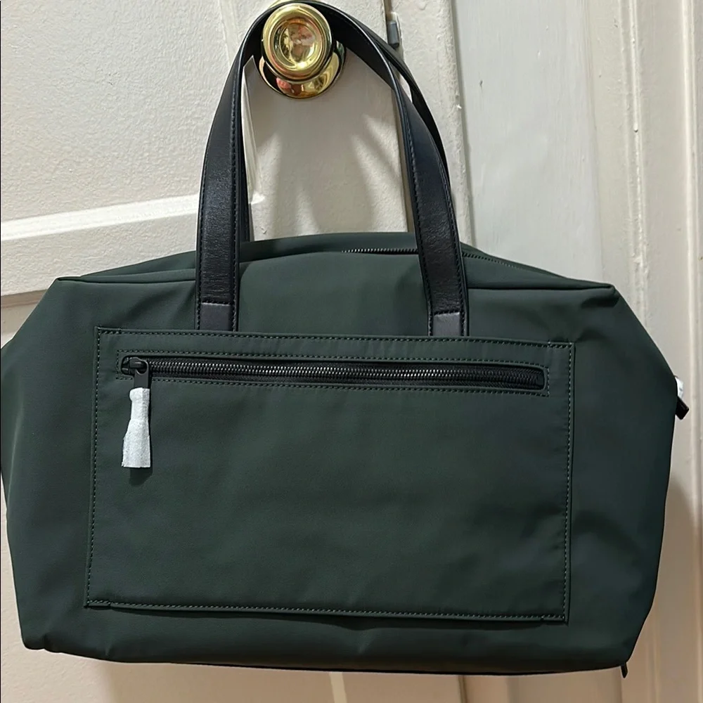 Away Dark Green Weekender Bag with Black Handles