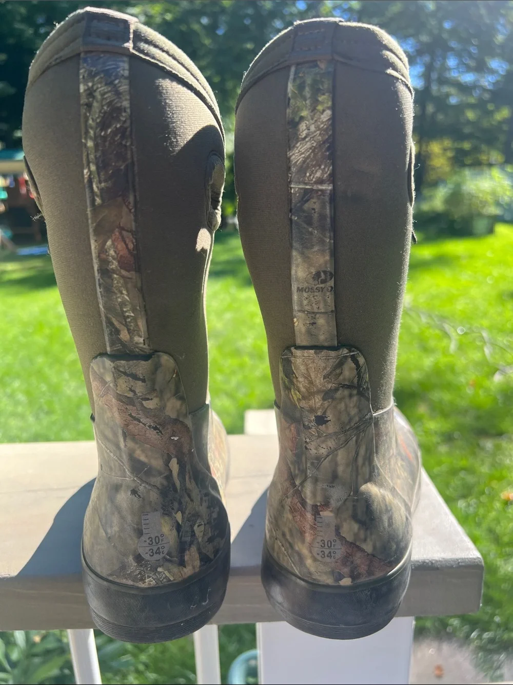 Bogs Kids Waterproof Pull-On Boots in Olive Green Camo