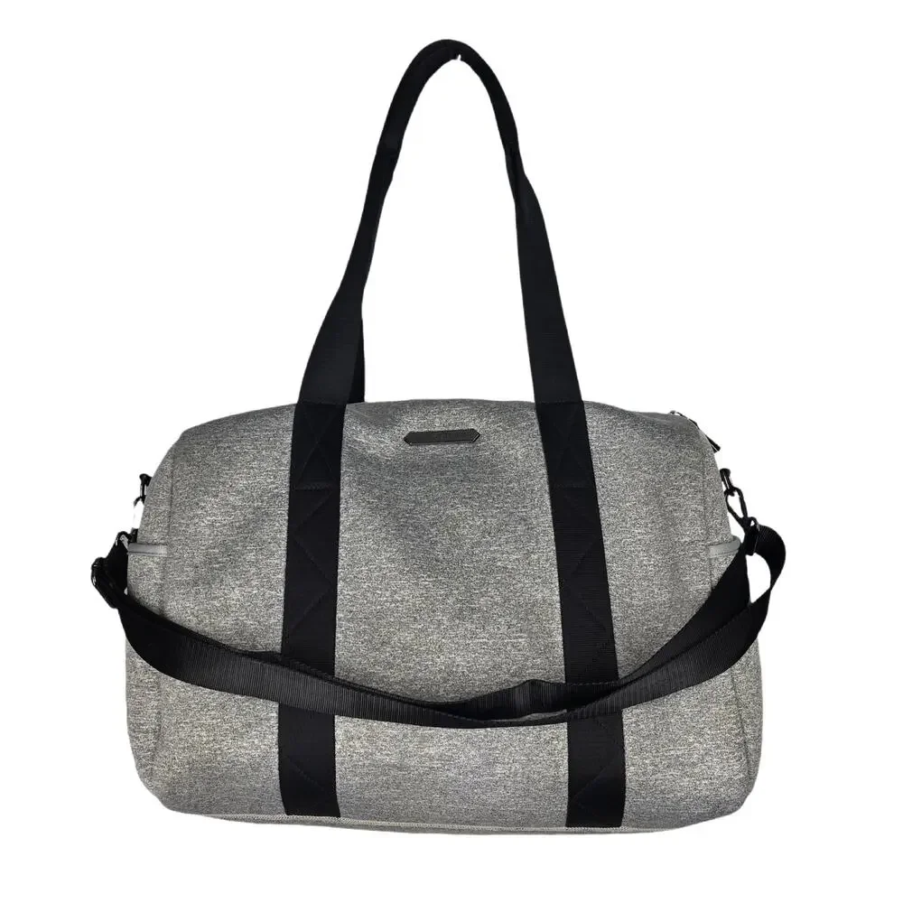 AIMÉE KESTENBERG NEOPRENE DUFFLE BAG – GRAY – TROLLEY SLEEVE – LARGE WEEKENDER