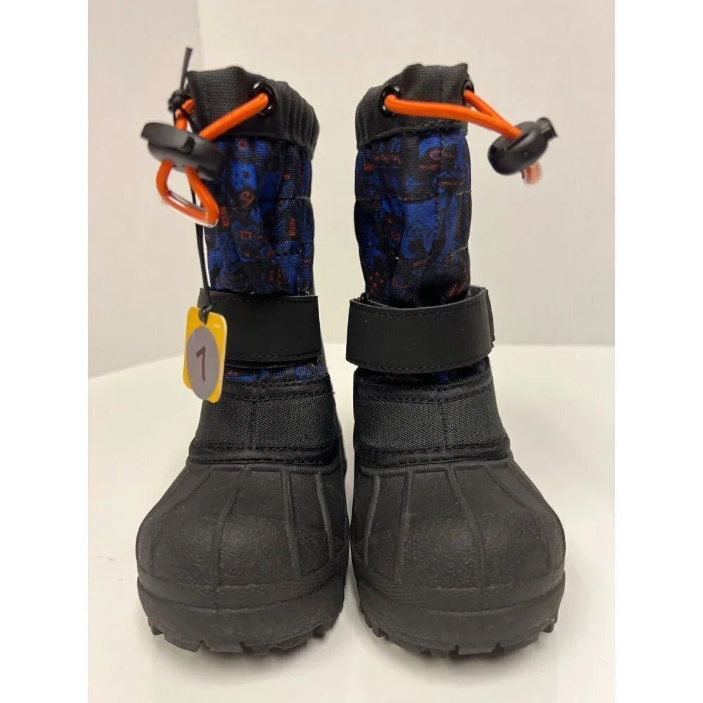 NEW! Columbia Powderbug Plus II Snow Boot Blue Wildlife Animals Toddler 7 Boys