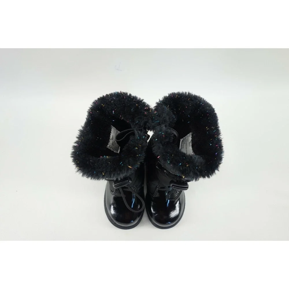 Totes Mindy Hearts Black Pink Toddler Girls Snow Boots‎ Size 6M