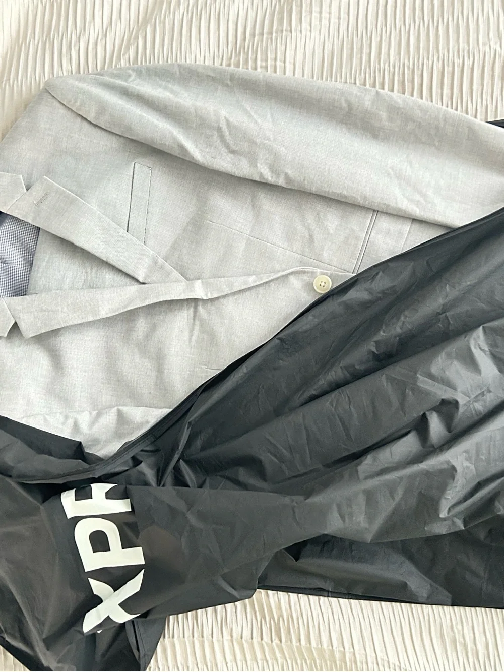 Express Black Garment Cover with White Logo