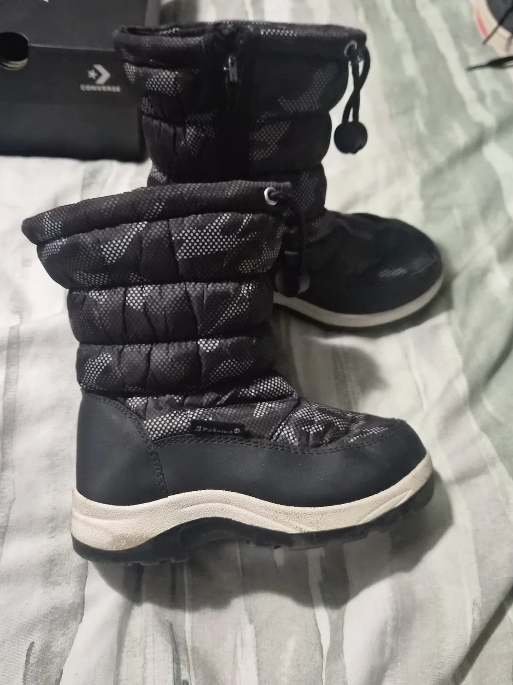 Kids Black Winter Snow Boots - Unbranded