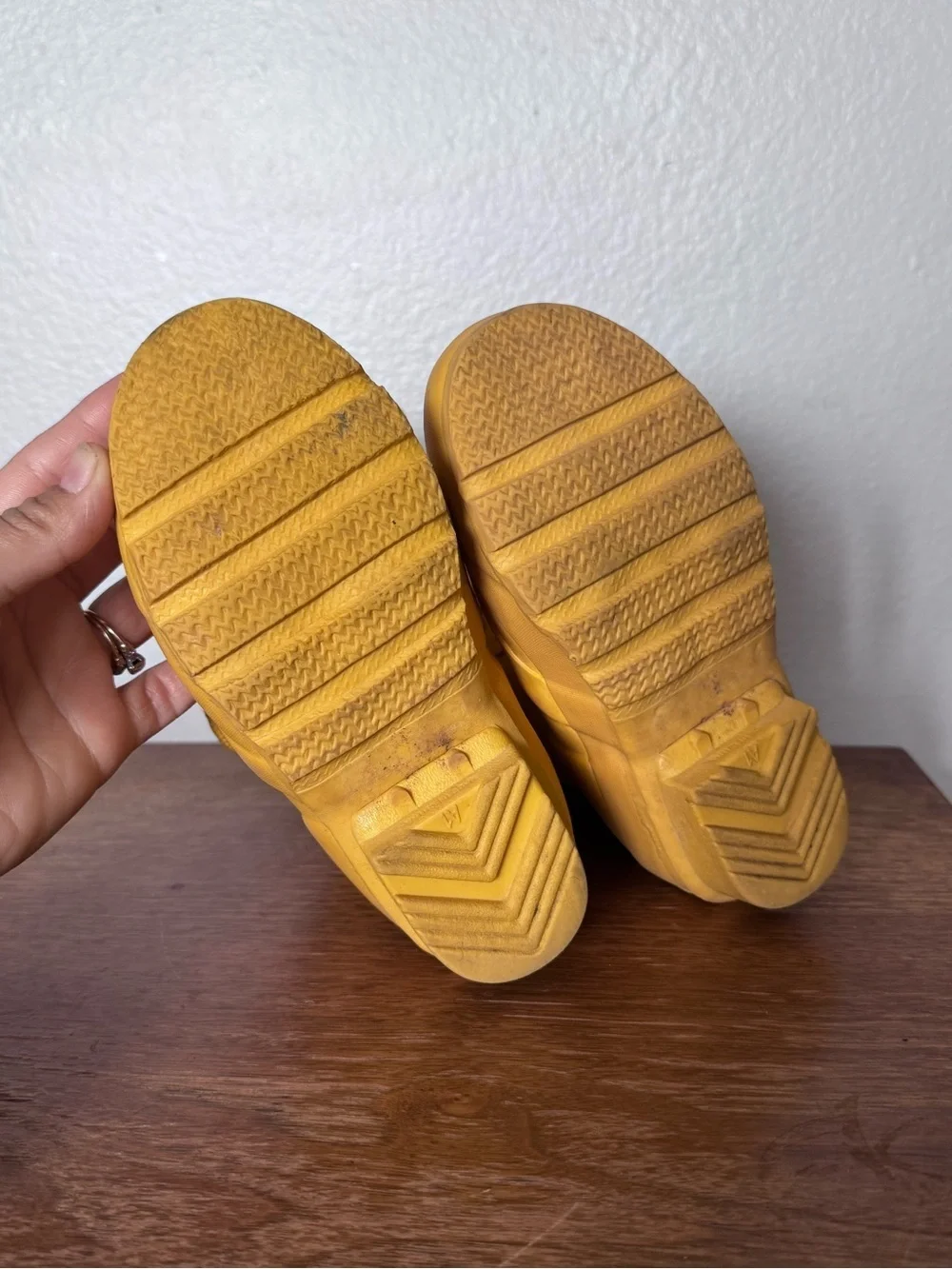 Hunter Yellow Original Play Lace Up Rain Boots Size 1