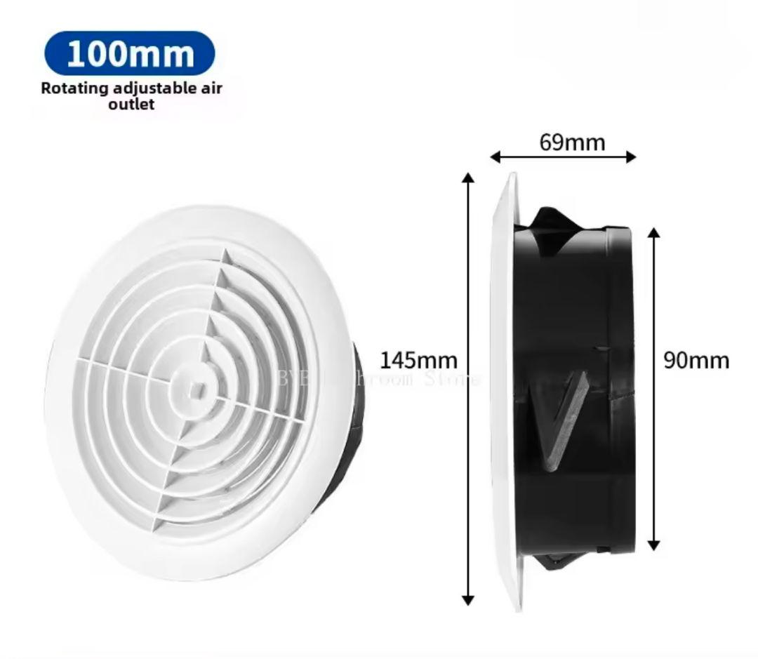 Ventilation Fan, Exhaust Port, Air Intake Port Duct Cover - Openable