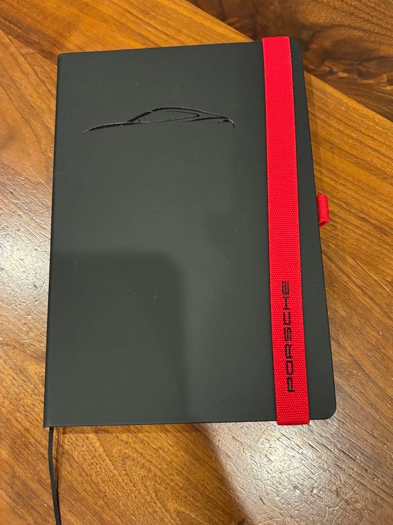 Porsche Notebook with Black and Red Strap