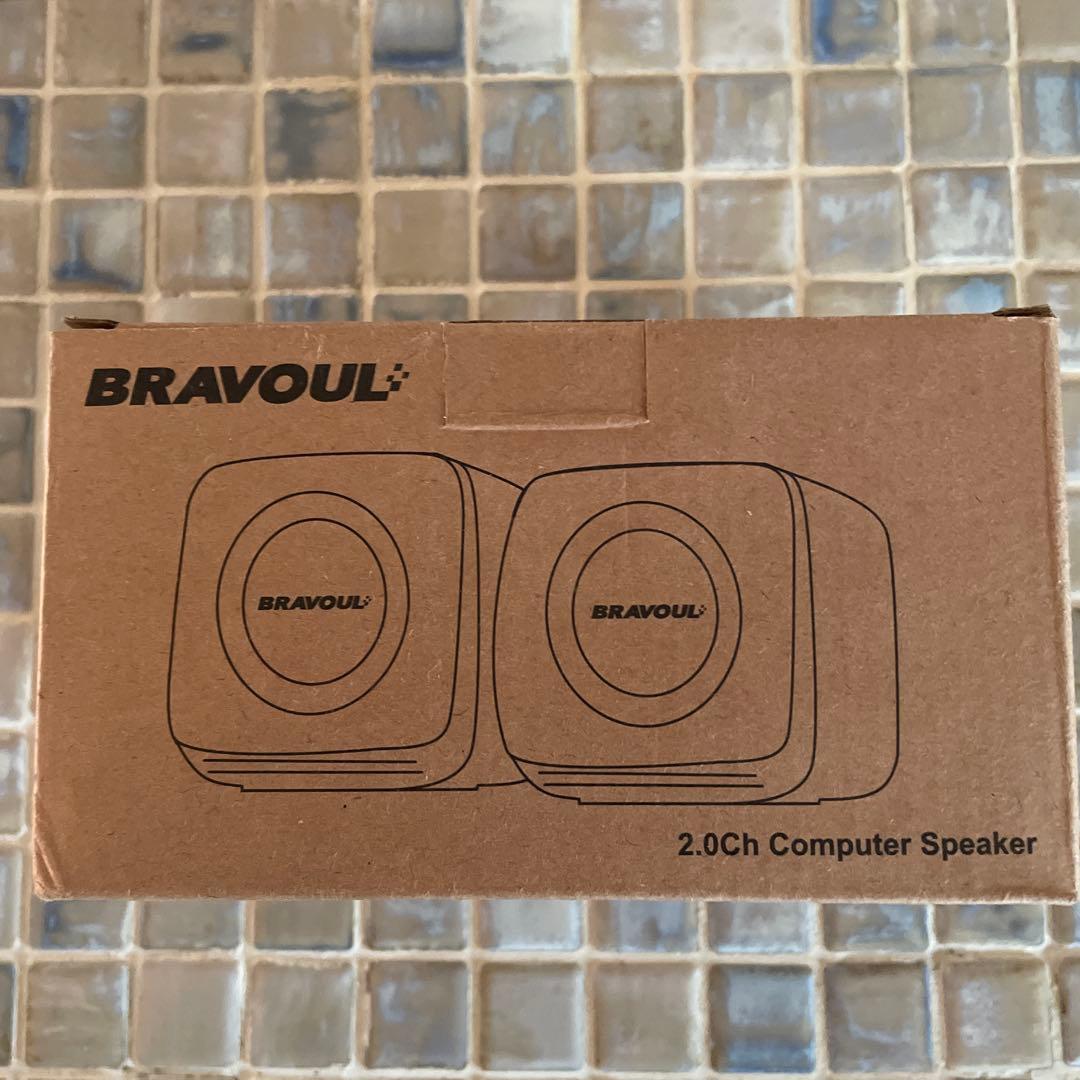 New, Unused BRAVOUL 2.0Ch Computer Speaker, White