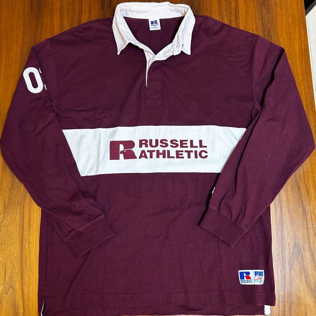 RUSSELL ATHLETIC Rugby Shirt PRO COTTON Burgundy
