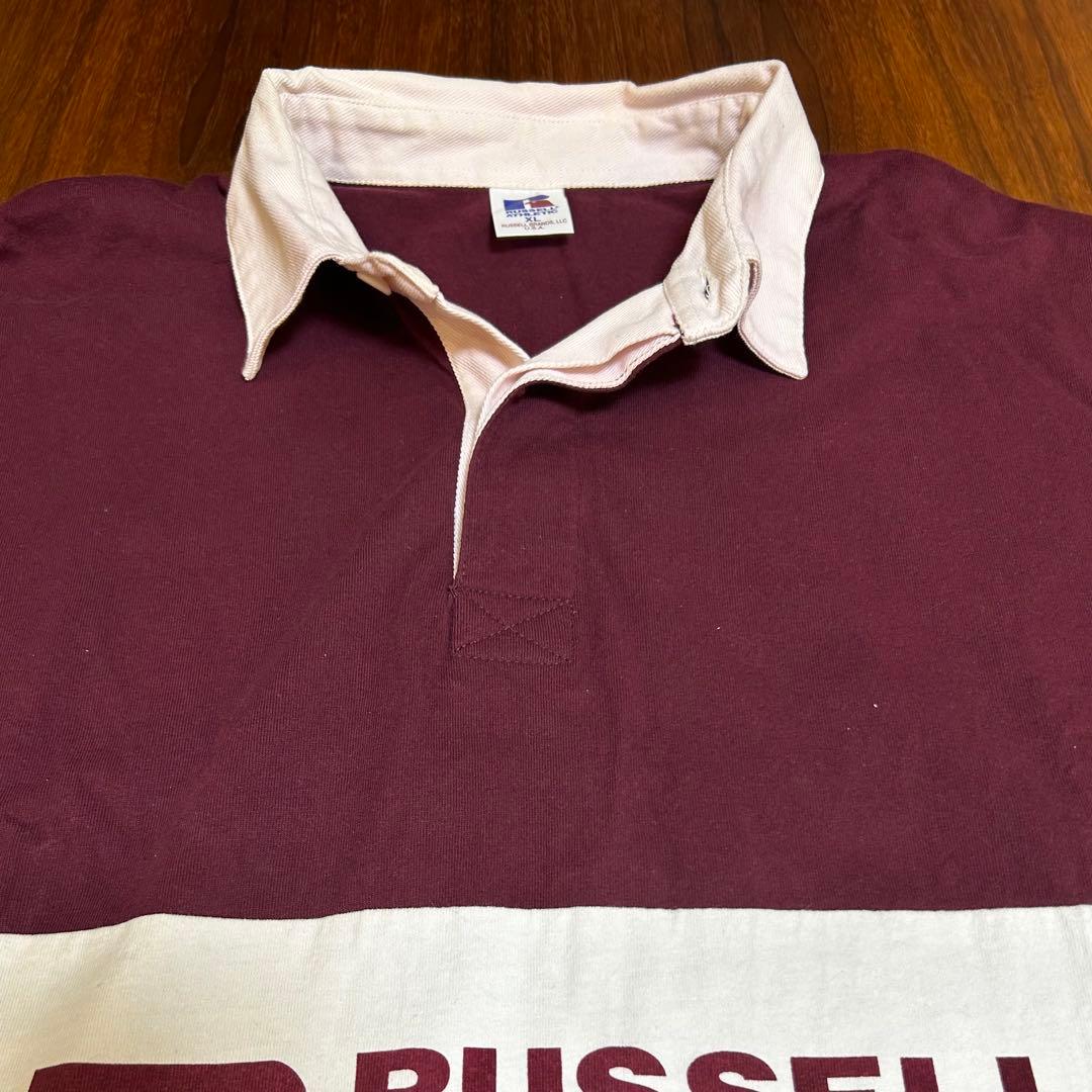 RUSSELL ATHLETIC Rugby Shirt PRO COTTON Burgundy