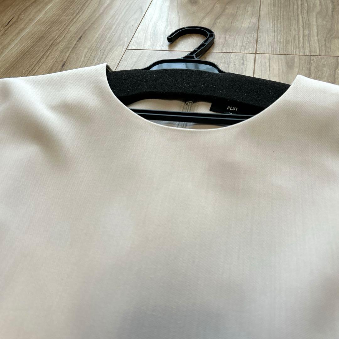 【New Unused】PLST Double Cloth Pleated Layered Setup Beige M