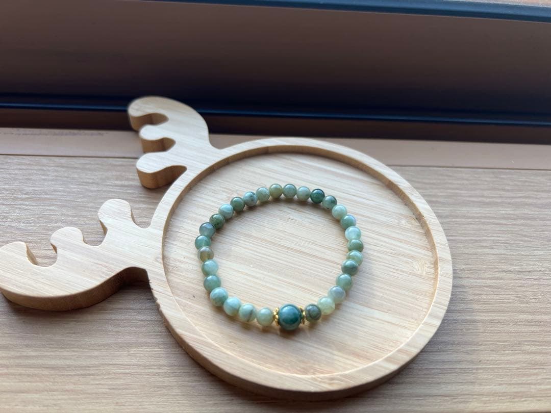 Jade Green Beaded Bracelet Set of 2