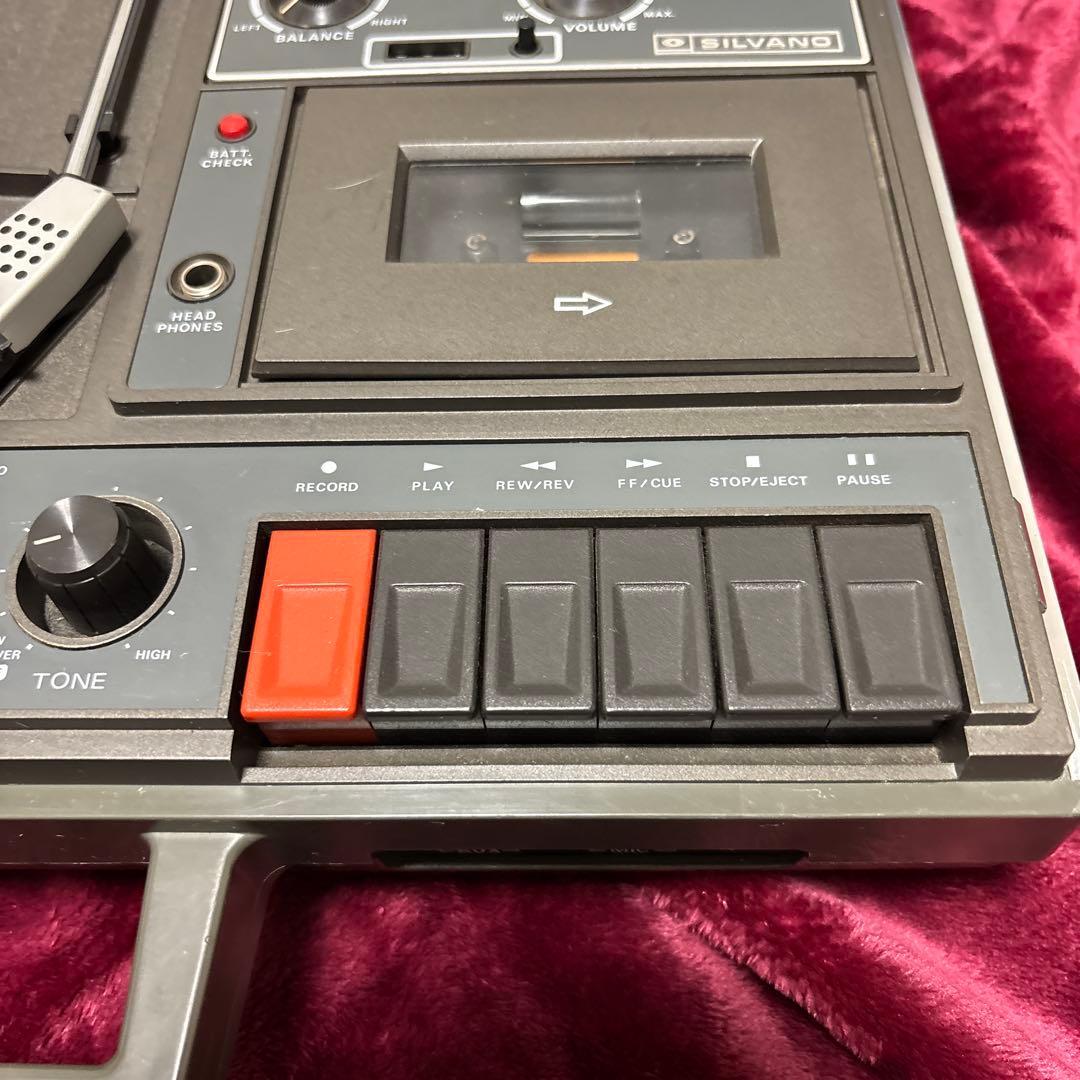 Rare SILVANO Stereo Radio Cassette Player with Record Player KST-7711
