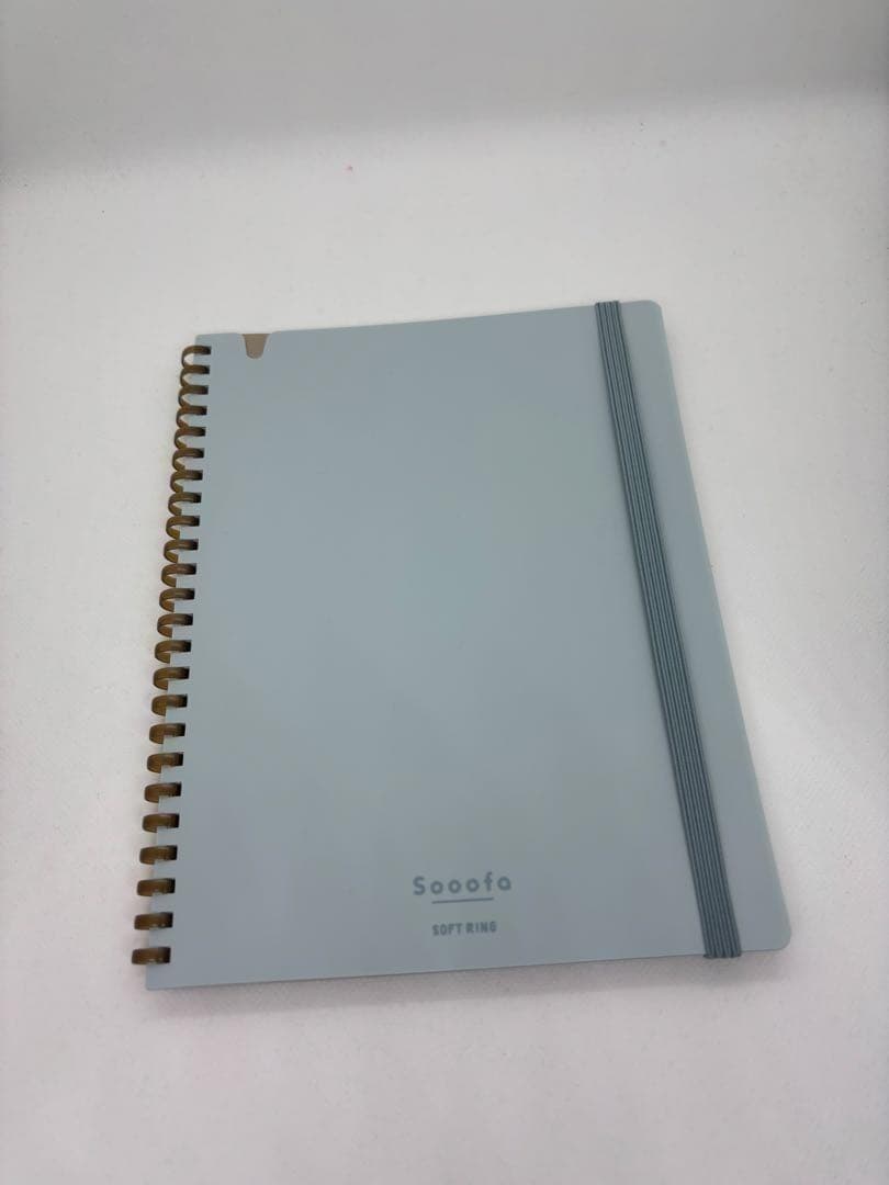 Soofa Notebook, Blue, Memo Pad with Closure Band, Grid Paper, Polka Dot, Set of 2