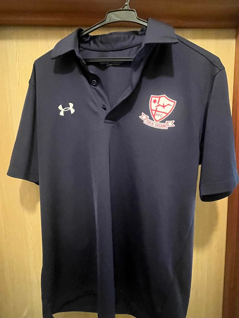 Tokai University Sagami Rugby Club Under Armour Navy Polo Shirt, Size M