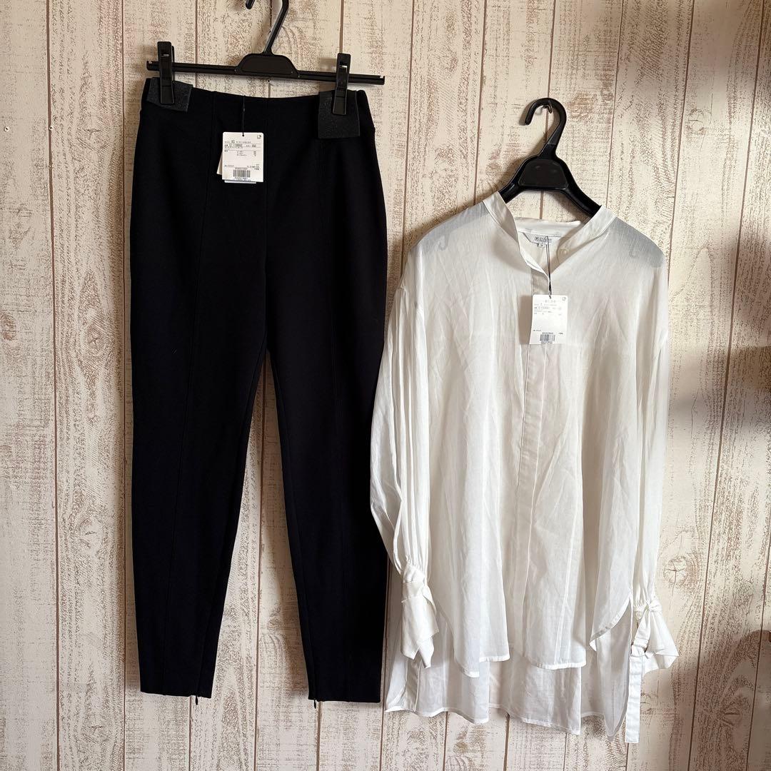 New PLST Set Up - Ponte Slit Leggings Pants & Long Sleeve Shirt