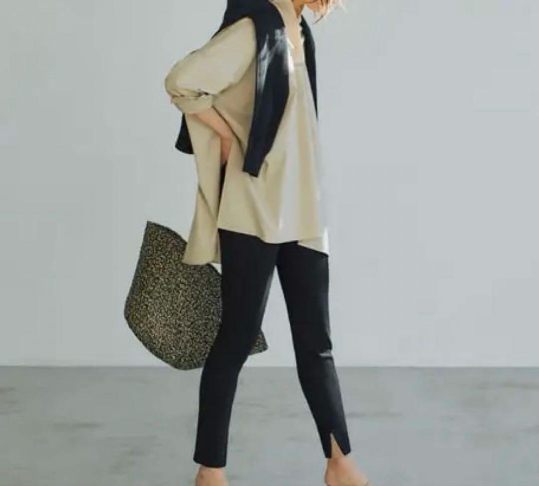 New PLST Set Up - Ponte Slit Leggings Pants & Long Sleeve Shirt