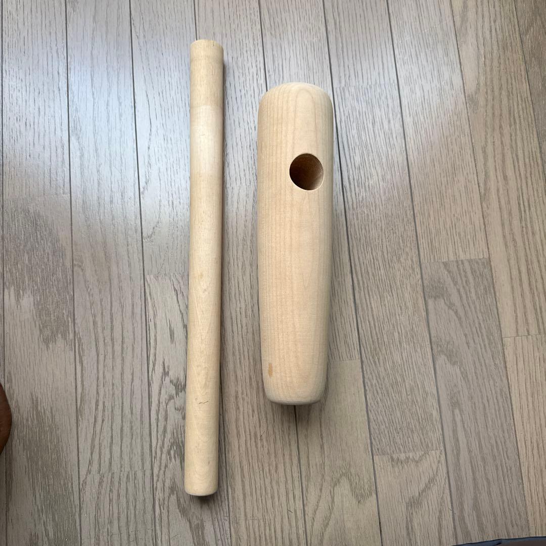 For Ku-neru-sama: Mini Mortar and Pestle Set, Natural Wood, for Mochi Making