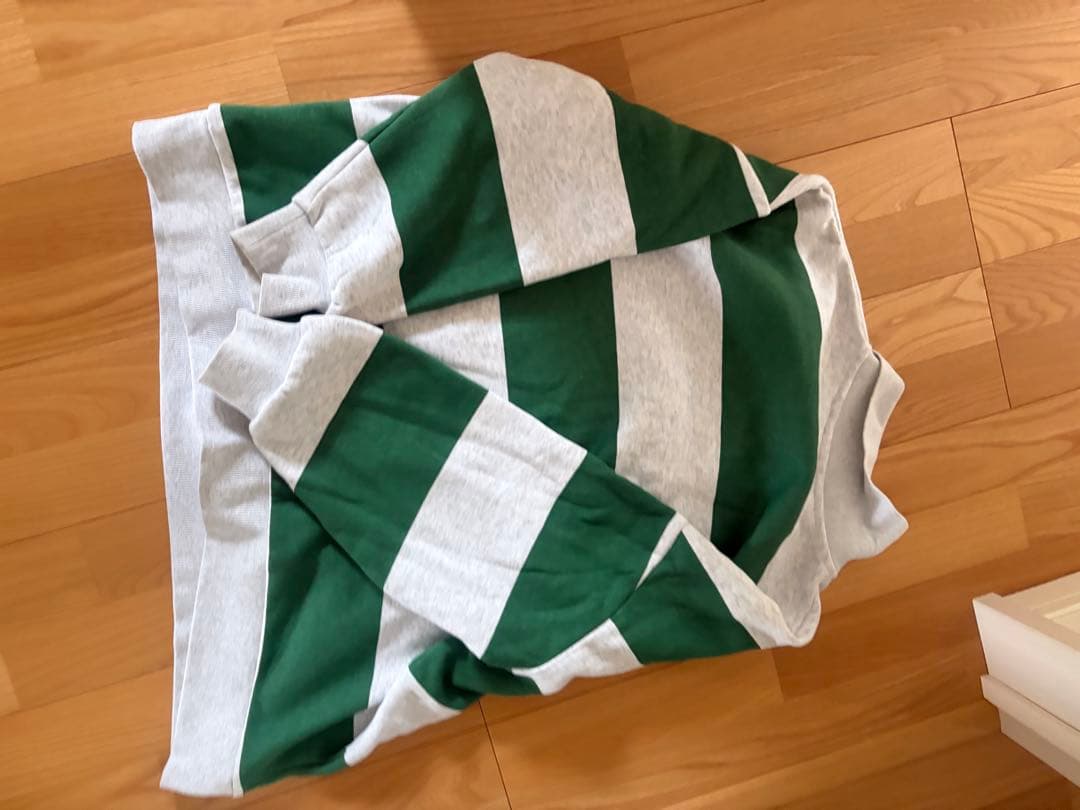 ZARA Green and Gray Rugby Shirt L Beautiful Condition Sweatshirt